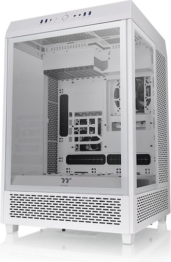 Thermaltake The Tower 500 Gaming Midi Tower Computer Case with Side Window and RGB Lighting Snow White