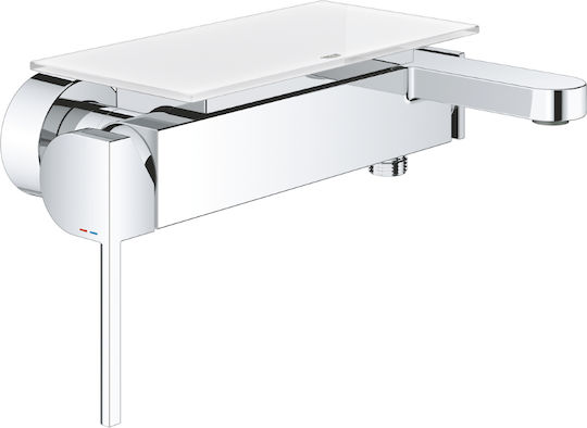 Grohe Plus Wall Mounted Bathroom Shelf Glass with 1 Shelf 22x11x5cm