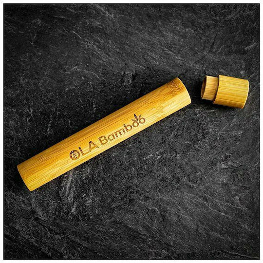 OLABamboo Toothbrush Travel Case Θήκη Ταξιδίου Οδοντόβουρτσας Μπαμπού Καφέ