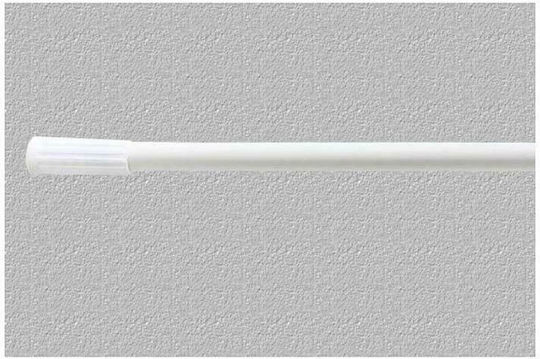 Ankor Telescopic Straight Shower Curtain Rod Aluminium White Ø30mm 110-200cm