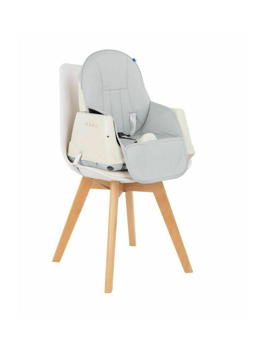 Kikka Boo Creamy Highchair 3 in 1 with Metal Frame & Leatherette Seat Grey