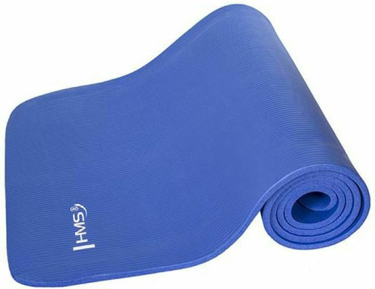 HMS YM03 Foldable Exercise Mat Pilates Blue with Carry Strap (183x61x0.1cm)