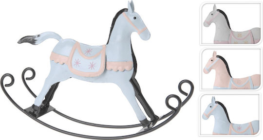 Zaros Weihnachtliche Metallisch Figur Pferd Weiß Länge 18.5cm 3Stück