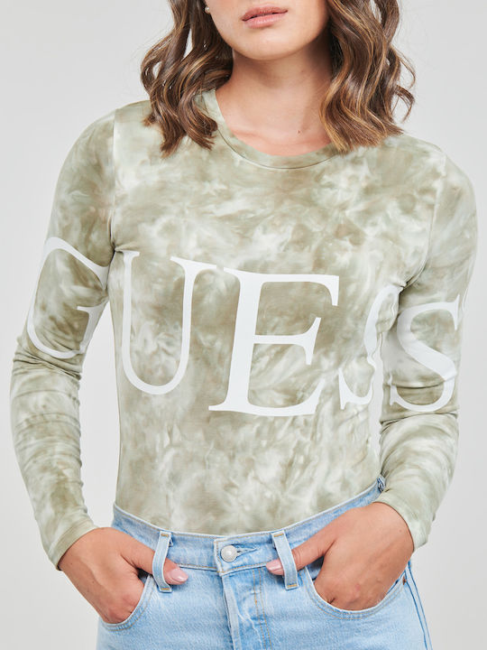 Long Sleeve Bodysuit W2YI56K9RW2 Slim Fit Khaki