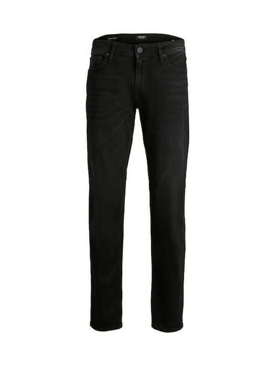 Men's Jeans Pants Elastic with Slim Straight Fit Black