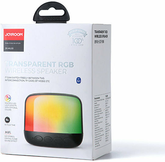 Joyroom JR-ML03 Ηχείο Bluetooth 5W με Διάρκεια Μπαταρίας έως 7 ώρες Μαύρο