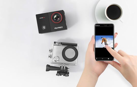 Akaso EK7000 Pro Action-Kamera 4K Ultra HD Unterwasser (mit Gehäuse) mit Touchscreen 2" und Wi-Fi Schwarz