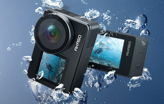 Akaso Brave 7 Action Camera 4K Ultra HD Υποβρύχια με Οθόνη Αφής 1.2" και Wi-Fi Μαύρη