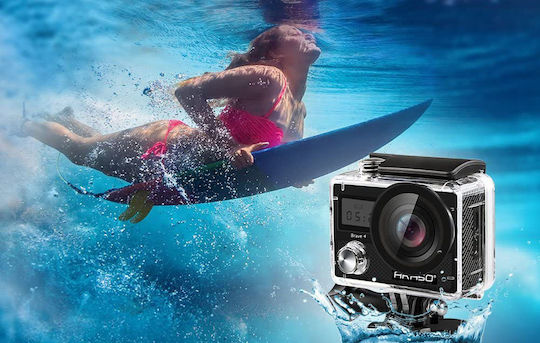 Akaso Brave 4 Action Camera 4K Ultra HD Underwater (with Case) with Screen 2" and Wi-Fi Black