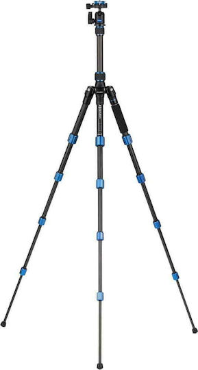 Benro Kamerastative Slim Travel Carbonfaser mit Kugelförmiger Kopfart bis 130cm und Maximaler Belastung 3.99kg