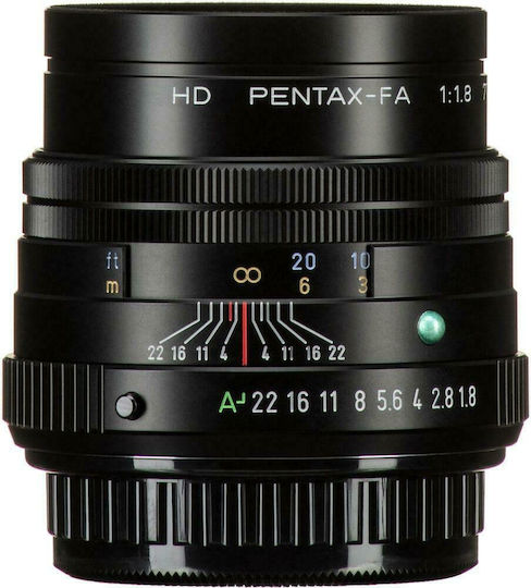 Pentax Full Frame Φωτογραφικός Φακός HD Pentax-FA 77mm f/1.8 Limited Σταθερός για Pentax K Mount Μαύρος