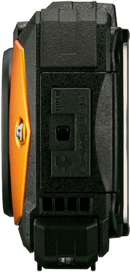 Ricoh WG-80 Compact Φωτογραφική Μηχανή 16MP Οπτικού Ζουμ 5x με Οθόνη 2.7" και Ανάλυση Video 1920 x 1280 pixels Πορτοκαλί