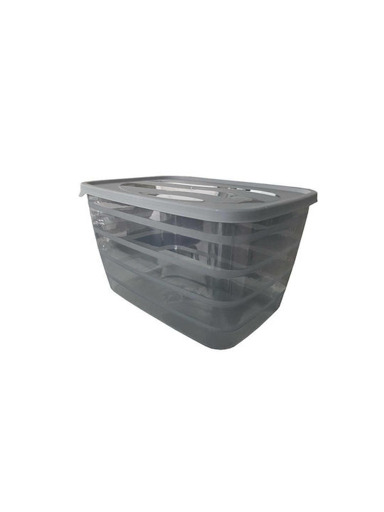 TnS Lunch Box Plastic Γκρι 5000ml 1pcs