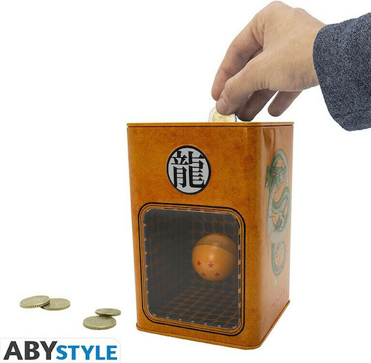 Abysse Dragon Ball Shenron Money Παιδικός Κουμπαράς Μεταλλικός Πορτοκαλί 10.8x10.8x16.6cm