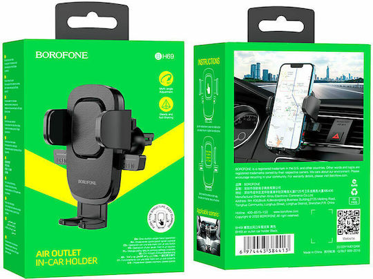 Borofone BH69 Car Mobile Mount with Clip-Peg Black