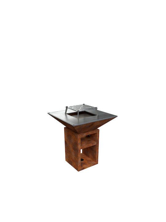 Vulcanus Grill Pro910 Chef Τζάκι Εξωτερικού Χώρου Μεταλλικό Καφέ 91x91x99cm