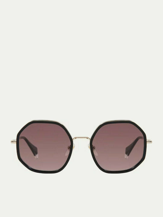 Gigi Barcelona Nira Women's Sunglasses with Black Frame and Brown Gradient Lens 6691/1