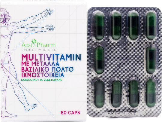 Apipharm Multi-vitamins & Minerals Royal Jelly Πολυβιταμίνη για Ενέργεια & Ενίσχυση του Ανοσοποιητικού 60 κάψουλες