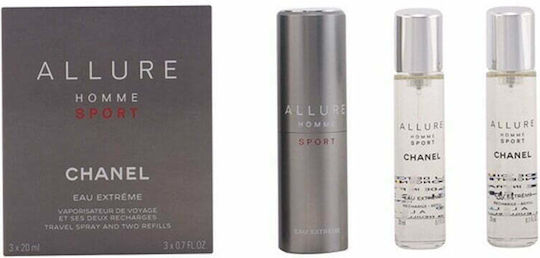 Chanel Allure Homme Sport Eau Extrême & 2 Refills Ανδρικό Σετ με Eau de Toilette 2τμχ