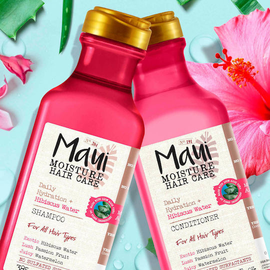 Maui Moisture Лек Хидратиращ + Хибискус Вода Шампоан за Чувствителен Скалп за Всички Типове Коса 385ml