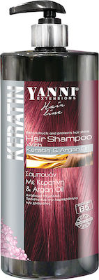 Yanni Extensions Keratin & Argan Oil Shampoos für Alle Haartypen 1x1000ml