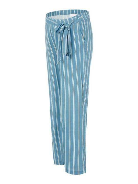 Loose Maternity Pants Light Blue