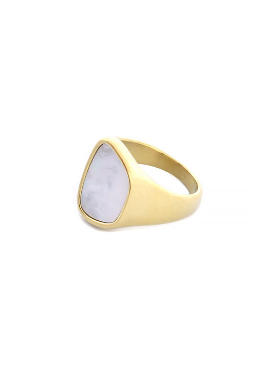 Awear Sunlight Gold Stainless Steel Ring and Gold Plated Ring