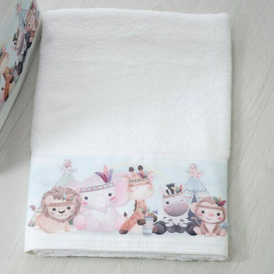 Bellissimo Baptism Towel Set Ζωάκια της Ζούγκλας Πολύχρωμο