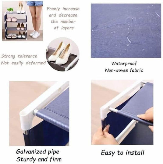 Πλαστική με 3 Ράφια Μπλε 43x26x72cm 81003MRF00BL Πλαστική με 3 Ράφια Μπλε 43x26x72cm 81003MRF00BL