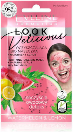 Eveline Look Delicious Watermelon & Lemon Μάσκα Προσώπου 10ml