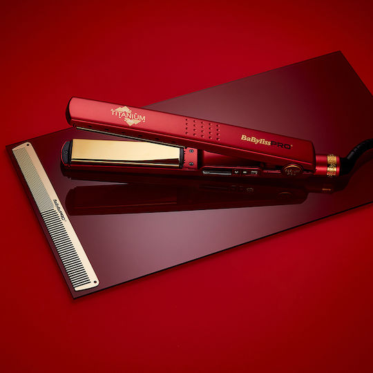Babyliss Pro Titanium Special Edition BAB3091RDTE Πρέσα Μαλλιών Ionic