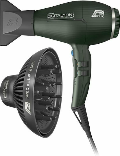 Parlux Digitalyon Magic Sense Ionic Professional Hair Dryer with Diffuser 2400W Charcoal