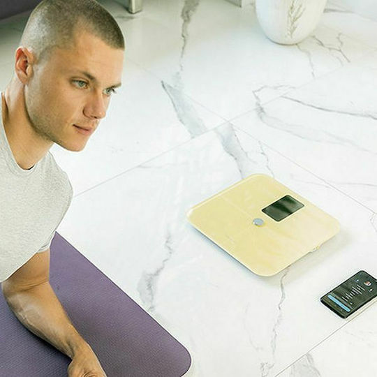 Cecotec Surface Precision 10400 Smart Healthy Vision Smart Ζυγαριά με Λιπομετρητή & Bluetooth σε Κίτρινο χρώμα