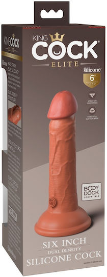 King Cock Dual Density Ρεαλιστικό Dildo με Βεντούζα Nude 15cm