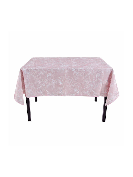 Ankor Polyester Stain Resistant Tablecloth Pink 140x180cm