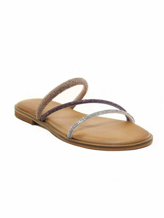 Robinson Women's Flat Sandals in Tabac Brown Color