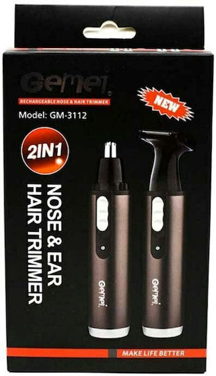 Gemei Rechargeable Nose And Hair Trimmer Trimmer Μηχανή Επαναφορτιζόμενη GM-3112