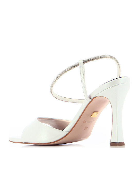 Leder Sandalen White Pearl