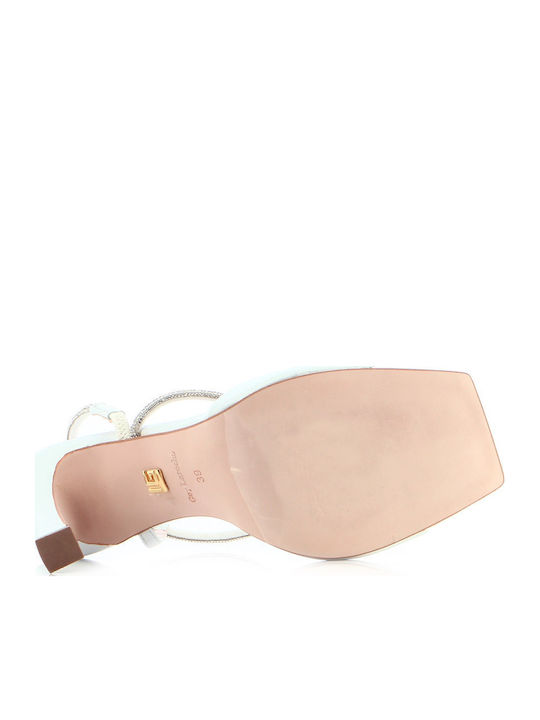 Leder Sandalen White Pearl
