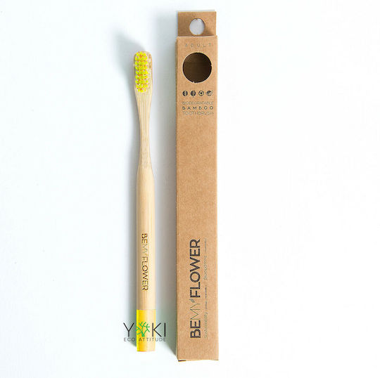 BeMyFlower Οδοντόβουρτσα Bamboo Toothbrush Extra Soft Κίτρινο