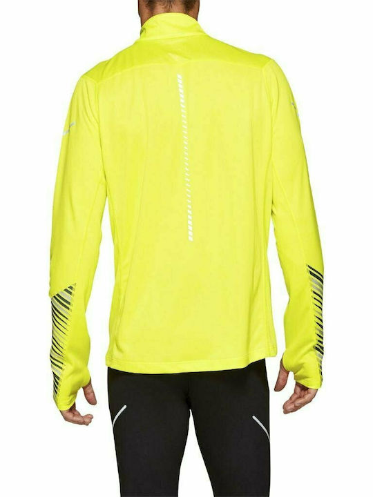 ASICS Lite Show Men's Athletic Long Sleeve Blouse with Zipper Yellow