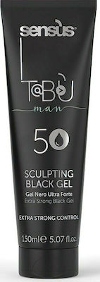 Sensus TABU Man Sculpting Black gel 5 Control foarte puternic Gel de păr cu Culoare pentru Păr Grizonat 150ml