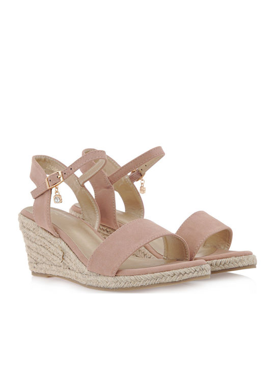 Women's Ankle Strap Platforms Pink O439W6157 710