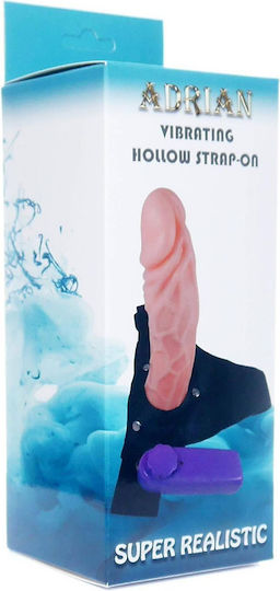 Boss Of Toys Adrian Harnașament cu Dildo și Vibrație în Culoare Flesh