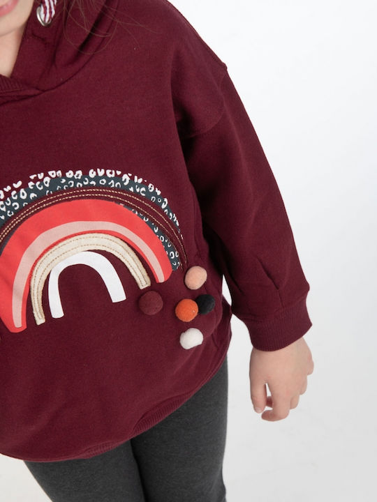 Kids' Set with Leggings Winter 2pcs Burgundy