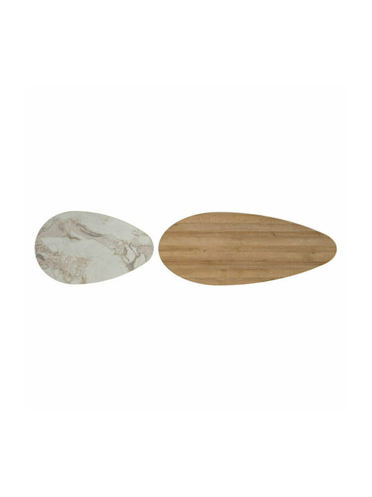 Oval Coffee Table Monty Wooden Beige L116xW46xH46cm.