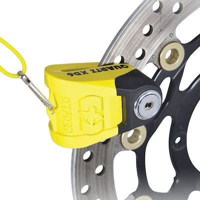 Oxford Quartz XD6 Motorcycle Disc Brake Lock with 6mm Pin in Yellow