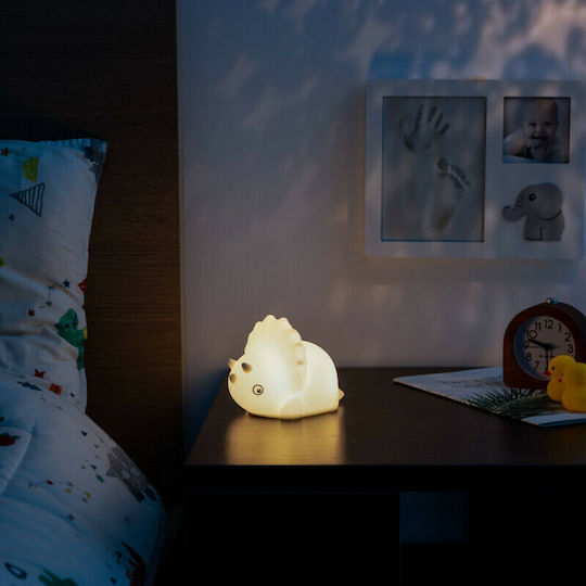 Navaris LED Kinder Dekorative Lampe Berührung Dino Triceratops Weiß