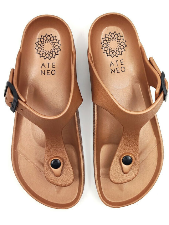 Women's Flip Flops in Sandals Style Rose Gold and Black