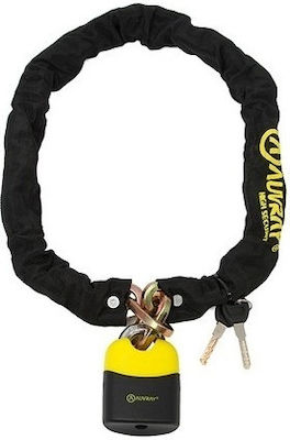 Auvray K-Bloc 150 150cm Motorcycle Anti-Theft Chain with Lock in Black AY.KB1501